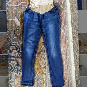Indigo blue maternity jeans